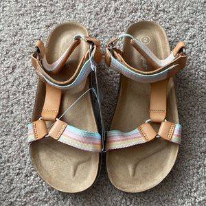Pastel Rainbow sandal girls size 2